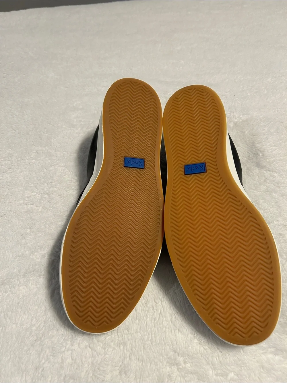 Keds woman Black Slip-On Leather Loafers with Brown Heel Accent. Size 7.5 M - Picture 12 of 12
